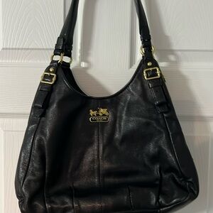 Coach black leather bag